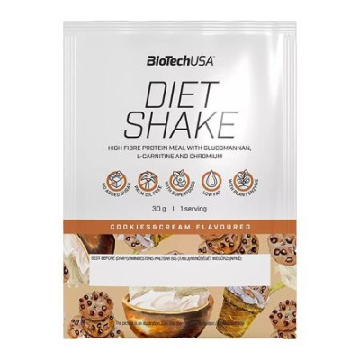 Étrend-kiegészítő italpor, 30g, BIOTECH USA "Diet Shake", cookies&cream