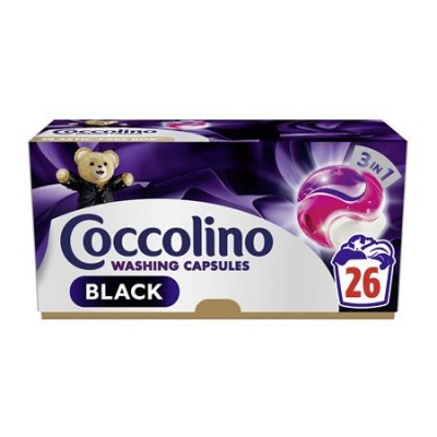 Mosókapszula, 26 db, COCCOLINO "3in1 Black"