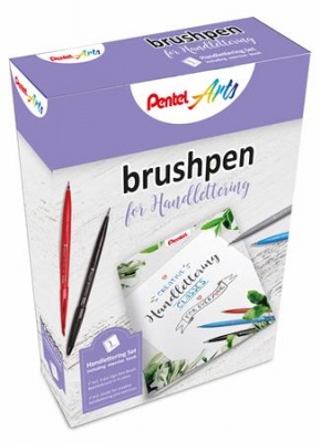 Kalligrafikus ecsetirón készlet, PENTEL "Brush Sign", 4 különböző szín