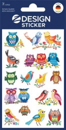 Matrica, papír, 3 ív, 76x120 mm, AVERY ZWECKFORM, "Z-Design No.57512", bagoly