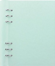 Tervező, naptár és füzet betéttel, A5, FILOFAX "Clipbook Classic Pastel", pasztellzöld